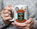 Happy 70th Birthday Human Bean - Funny 70th Birthday Mug - White