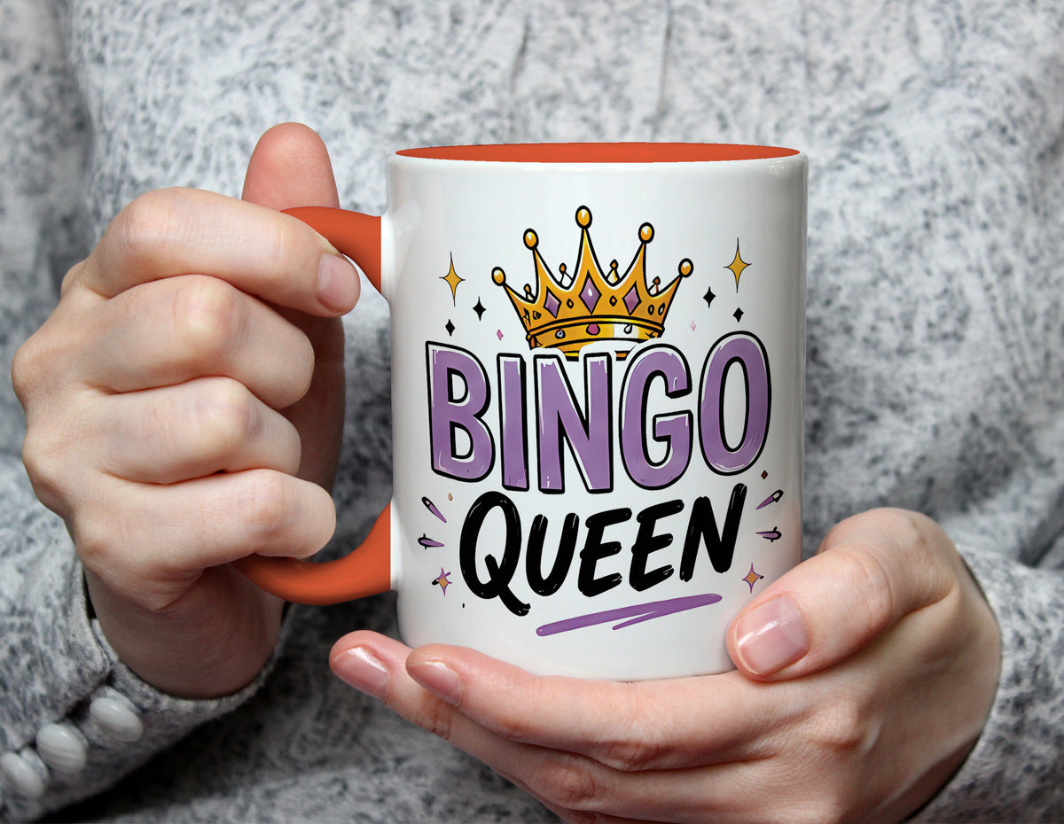 BINGO QUEEN - Bingo Lover Mug - Orange