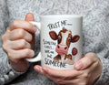 Trust Me... Someone Cares Cow Mug - Sarcastic Animal Gift Mug - White