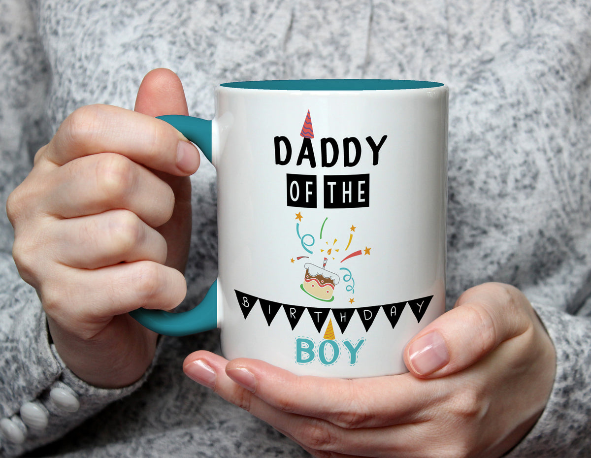 Daddy of the Birthday Boy - Dad's Birthday Party Mug - Light Blue