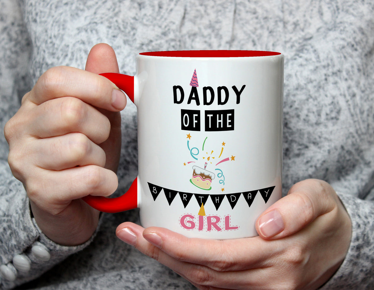 Daddy of the Birthday Girl - Dad's Birthday Mug - Red