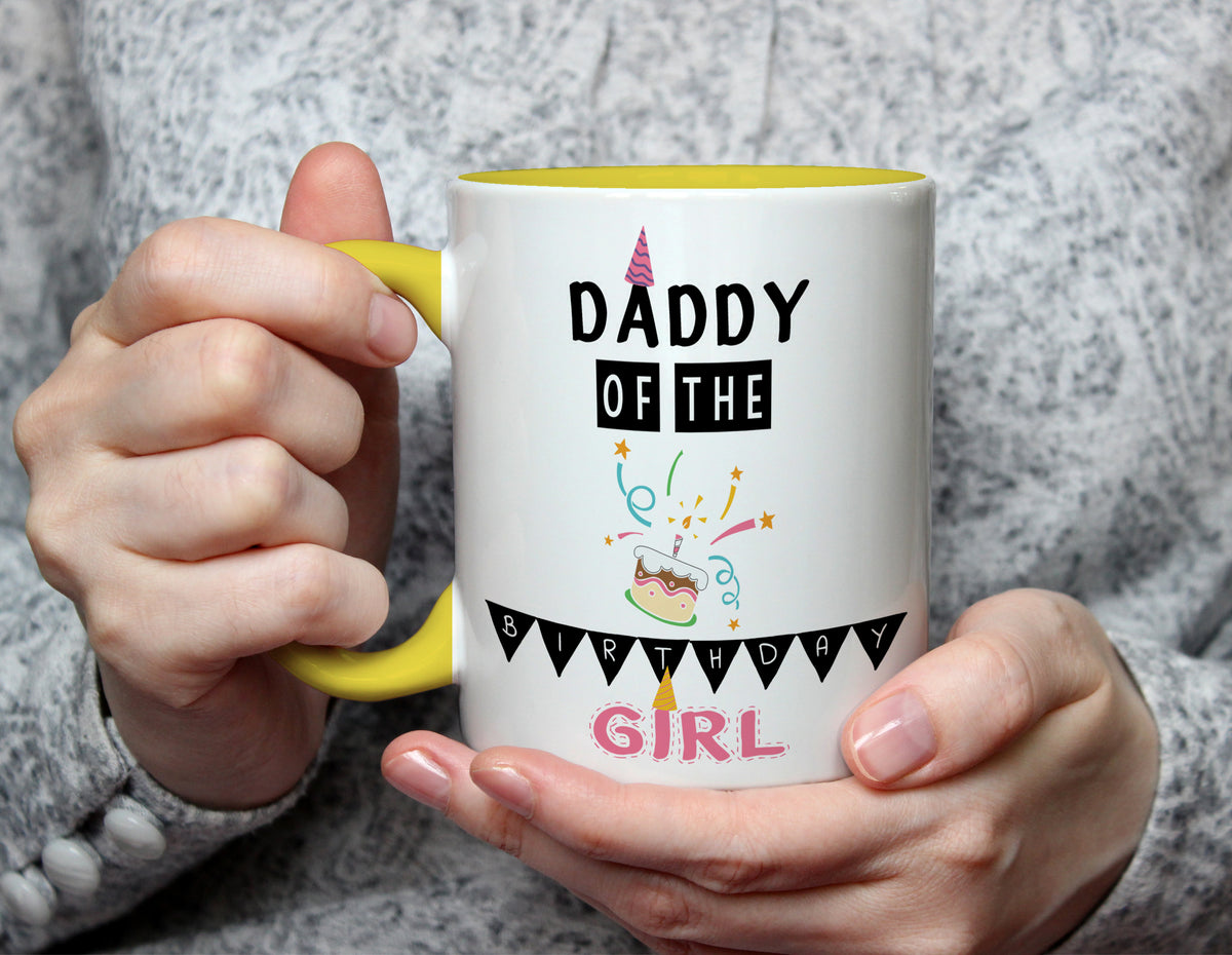 Daddy of the Birthday Girl - Dad's Birthday Mug - Yellow