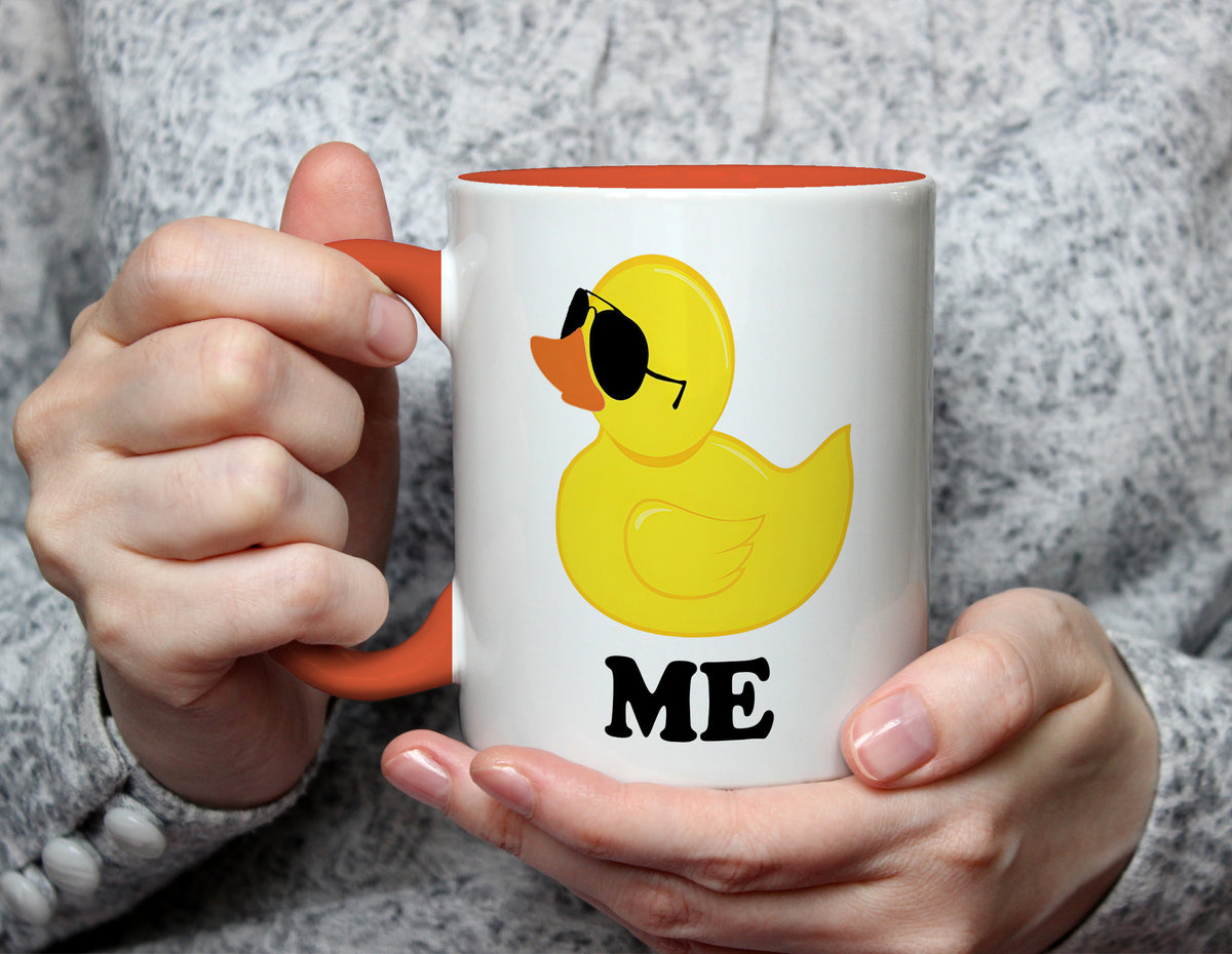 Cool Duck ME - Funny Work Pun Mug - Orange