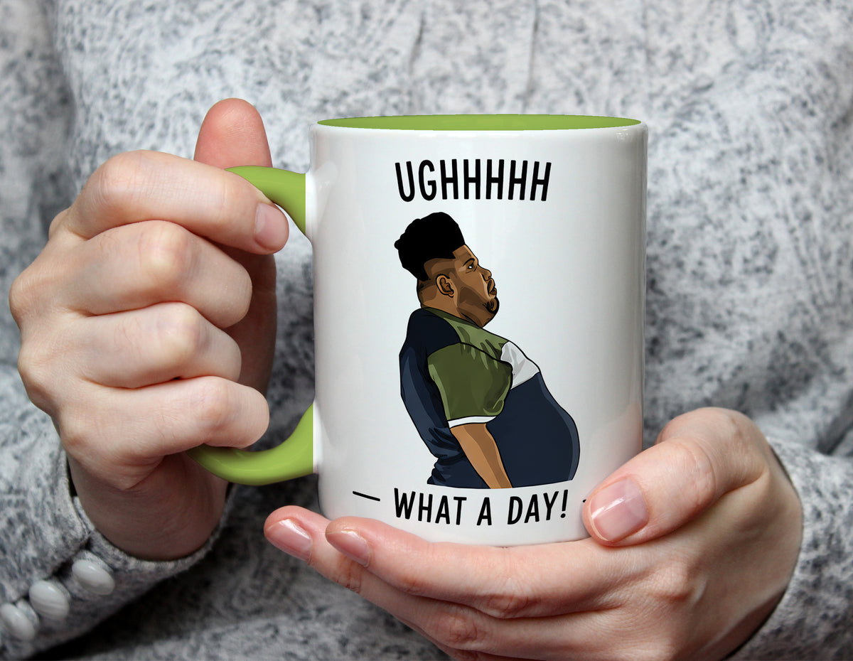 Ugh What A Day - Funny Work Mug - Light Green