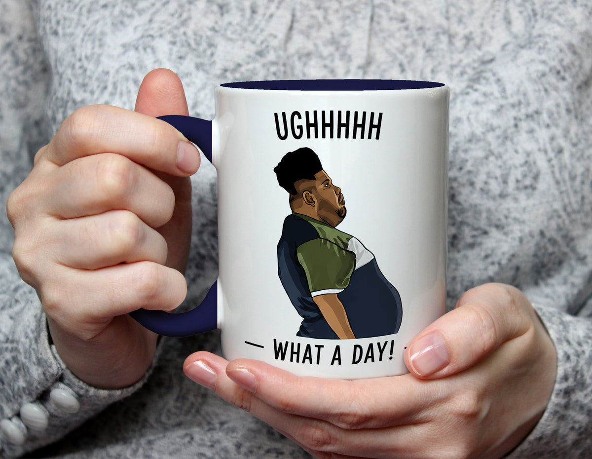 Ugh What A Day - Funny Work Mug - Navy Blue